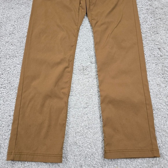 Prana Brion Pants Men 34 (Fits 34x31) Brown Slim‎ Straight Outdoors Hiking READ - Picture 2 of 15